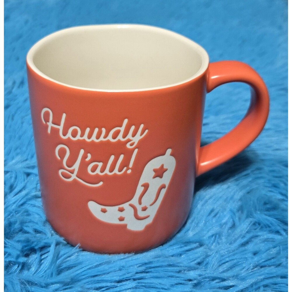 "Howdy Y'all" Ceramic Orange Coffee Mug by Threshold Stoneware from Target